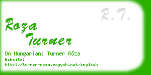 roza turner business card